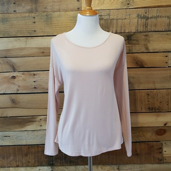Tahari Tops - Tahari blush long sleeve tee size L